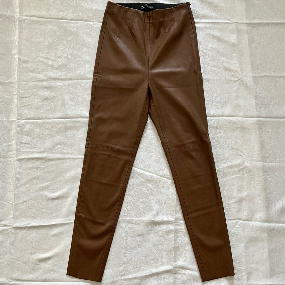 Zara Women’s Leather Pants Office Party Formal Business